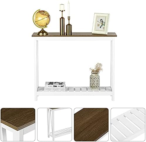 ChooChoo Farmhouse Console Table, Narrow Sofa Table - Image 5