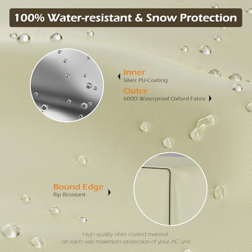 Air Conditioner Cover for Outside -Waterproof AC Units Cover Outdoor for Winter - Image 4
