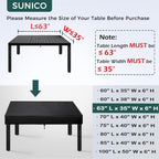 SUNICO Outdoor Table Covers Waterproof Rectangle 63x35x6in - Image 2