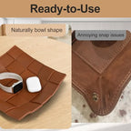 Valet Tray PU Leather Key Holder Bowl - Image 4