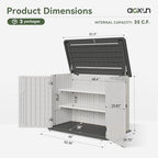 Aoxun Outdoor Storage Shed, 35 Cu.Ft Vertical Storage Sheds - Image 4