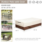 Waterproof Patio Coffee Table Cover, Rectangular Outdoor Small Side Table Cover - Image 3