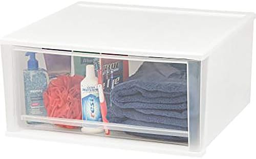 IRIS USA 4-Pack, 7 Qt. Small Stacking Drawer Storage Organizer - Image 5