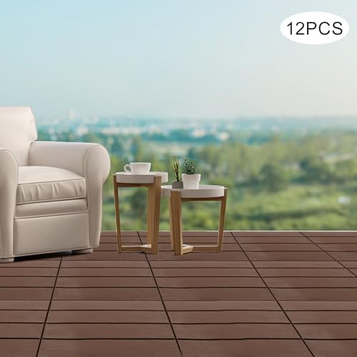 Interlocking Deck Tiles for Balcony, 12 x 12 Inch Waterproof & Weatherproof - Image 4