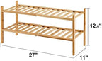 viewcare 2-Tier Bamboo Shoe Rack - Image 3