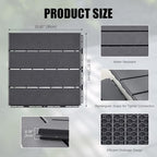 9 Pcs Plastic Interlocking Deck Tiles 12“x 12” - Image 2