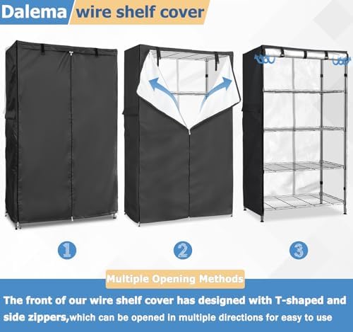Wire Rack Covers, Heavy Duty 600D Dustproof Waterproof Storage Rack Covers - Image 5