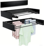 Wall Mounted Laundry Drying Rack, Carbon Steel Foldable & Retractable Clothes by Unknown
