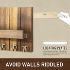 Rebee Vision Acacia Wood Key Holder Wall Mount - Image 6