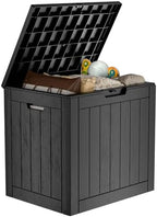 33 Gallon Outdoor Deck Box, Lockable Waterproof Outdoor Storage Boxes by MAIUSCOLI