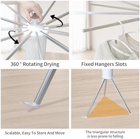 RFOUO Foldable Clothes Drying Rack Tripod - Image 5