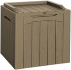 Flamaker Deck Box 31 Gallon Waterproof Resin Small Storage Box by Flamaker