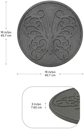TierraVerde 4-Pack 18”x18” Butterfly Rubber Stepping Stones - Image 4