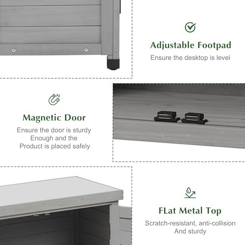 Outdoor Storage Cabinet & Potting Bench Table - Image 5