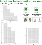 C&AHOME Cube Storage Organizer, 12-Cube Shelf Units, Closet Cabinet Milky - Image 6