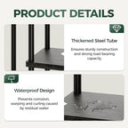 Bamworld Black Plant Stand Indoor Corner Plant Shelf - Image 6