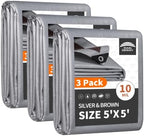 RAINDEWAY 5x5 Feet Tarps Heavy Duty Waterproof, 10Mil Small Tarp by RAINDEWAY