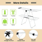 COSTWAY Clothes Drying Rack, Foldable 2 Tier Clothing Laundry Rack - Image 7