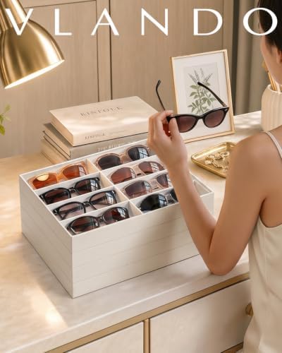 VLANDO Stackable Jewelry Tray, Soft Velvet, Removable Dividers - Image 5