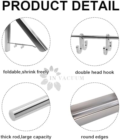Drying Racks for Laundry Foldable, Wall Mounted Clothes Drying Rack - Image 5