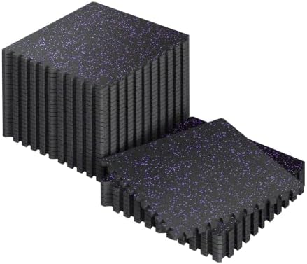 SUPERJARE 0.56'' Thick 120 Sq Ft Rubber Top Gym Flooring by SUPERJARE