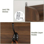 Hall Tree with Bench and Shoe Storage, 31.5” Coat Rack Entryway Organizer - Image 5