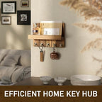 Rebee Vision Acacia Wood Key Holder Wall Mount - Image 4