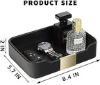 SANZIE Leather Tray Organizer, Valet Tray Key Bowl - Image 3