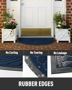 tchdio Semicircular Durable Rubber Doormat- Non Slip Front Door Mat - Image 4