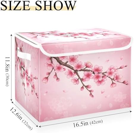 Bolaz Spring Cherry Blossom Background Storage Bins - Image 3