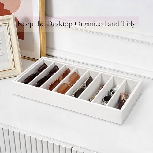 Velvet Sunglass Organizer Tray, Stackable Glasses Case - Image 6