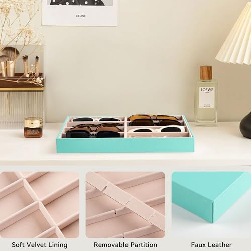 Frebeauty 8-Slot Sunglass Organizer Tray, Sunglass Holder - Image 5