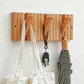 Wall Mounted Coat Rack, Fold-Away Wooden Wall Hooks, Decorative Wall Hooks by Unknown