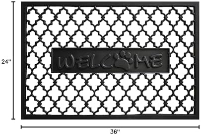 Calloway Mills 102752436 Rubber Welcome Paw Doormat - Image 3