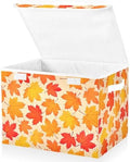 Bolaz Storage Bins with Lids and Handles, Autumn Maple Leaf Yellow Fallen by Unknown