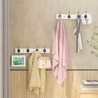 VERTORGAN 1 Pack Wall Mounted Wooden Hat Rack, 4 Hooks Entryway - Image 3