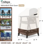 Stackable Patio Chair Covers Waterproof Patio Furniture Covers, 28 W x 36 D x - Image 2
