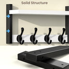 35'' White Coat Rack Wall Mount - Image 7