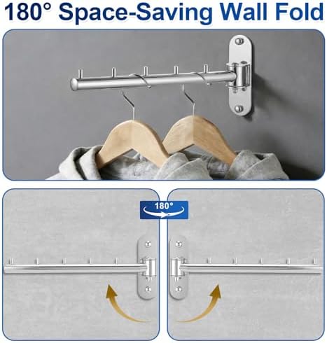 Wall Mounted Clothes Drying Rack, Foldable Drying Rack Clothing, Space Saving - Image 2