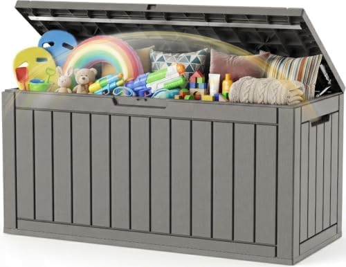 Outdoor Storage Box Waterproof, 180 Gal Gen 2 Resin Deck Box by EFU