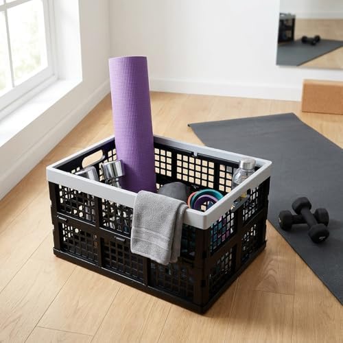 Kekow 30 L Black Plastic Collapsible Storage Basket - Image 7
