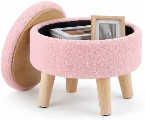 Simple Deluxe 13" Round Storage Ottoman by SimpleDeluxe