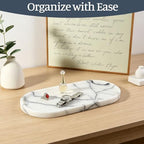 Koville Natural Marble Tray, Catchall - Image 3