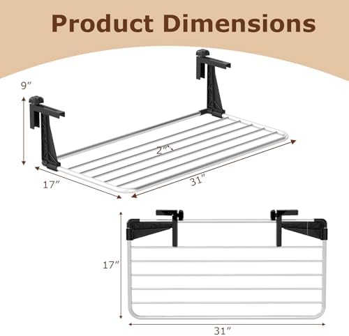 Tangkula Portable Clothes Drying Rack - Image 6