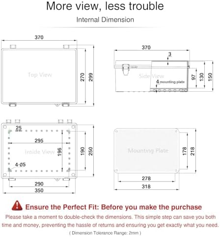 QILIPSU Waterproof Junction Box IP67 Outdoor Plastic Electrical Project - Image 6