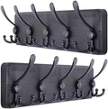 SKOLOO Rustic Wall Mounted Coat Rack: 16" Stud Spacing, Pine Real Wood Plank by SKOLOO