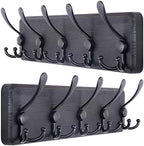 SKOLOO Rustic Wall Mounted Coat Rack: 16" Stud Spacing, Pine Real Wood Plank by SKOLOO