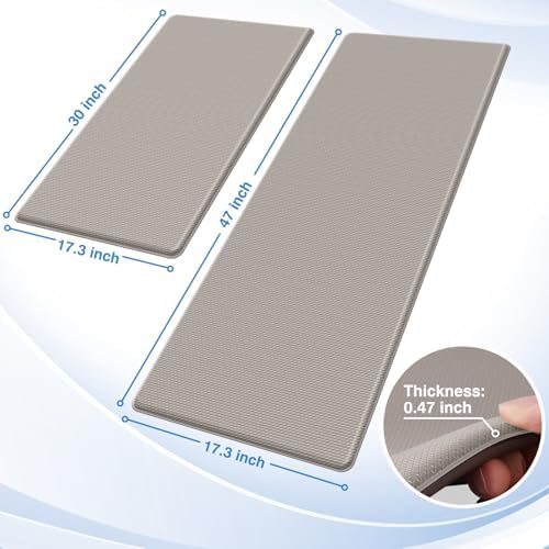 StepRite Kitchen Mats for Floor, 2-Piece Anti-Fatigue Kitchen Rugs - Image 2