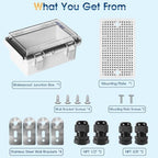 Waterproof Outdoor Project ABS Plastic Junction Box IP67 Weatherproof Dustproof - Image 7