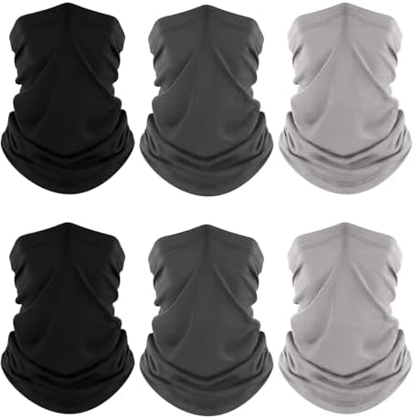 Fuinloth Neck Gaiter, 6 Pack Cooling UV Protection Bandana Face Mask Gator by fuinloth